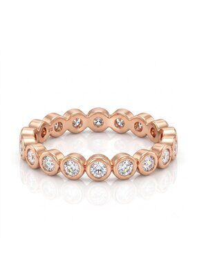 Stackable Rose Gold Eternity Ring, Charmed Aroma - 925 Sterling Silver